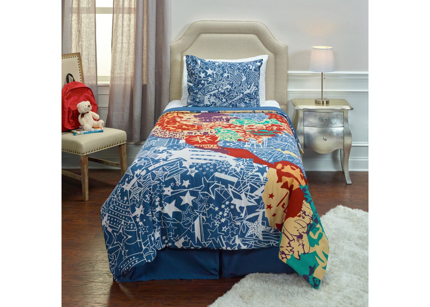 Travel Blue Twin Comforter Set